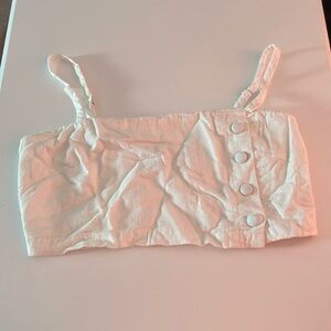 Forever 21, white crop top, size small (S)